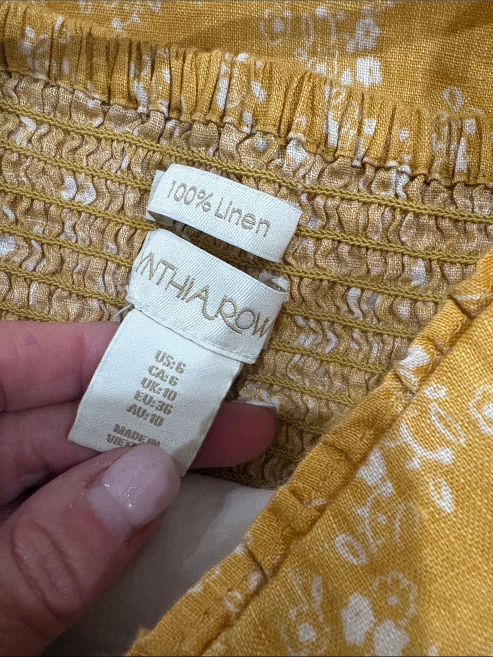 Cynthia Rowley Yellow Floral Midi Sundress - Picture 3 of 3